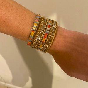 Express Bohemian Beaded Bracelet with gold clasp NWT